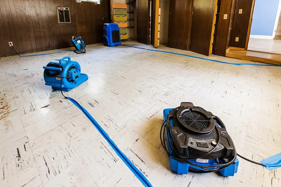 Water damage from an attic AC condensate leak in Santa Clarita