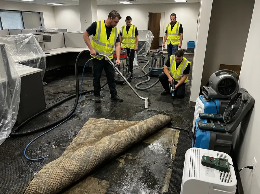 Water damage restoration in a Santa Clarita commercial building