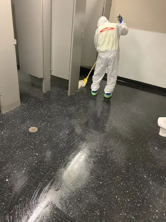 Black water cleanup crew working in a Santa Clarita home