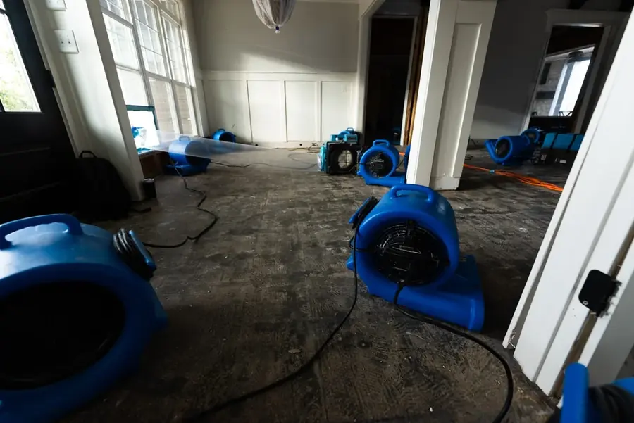Water damage from a failed garage water heater in Santa Clarita
